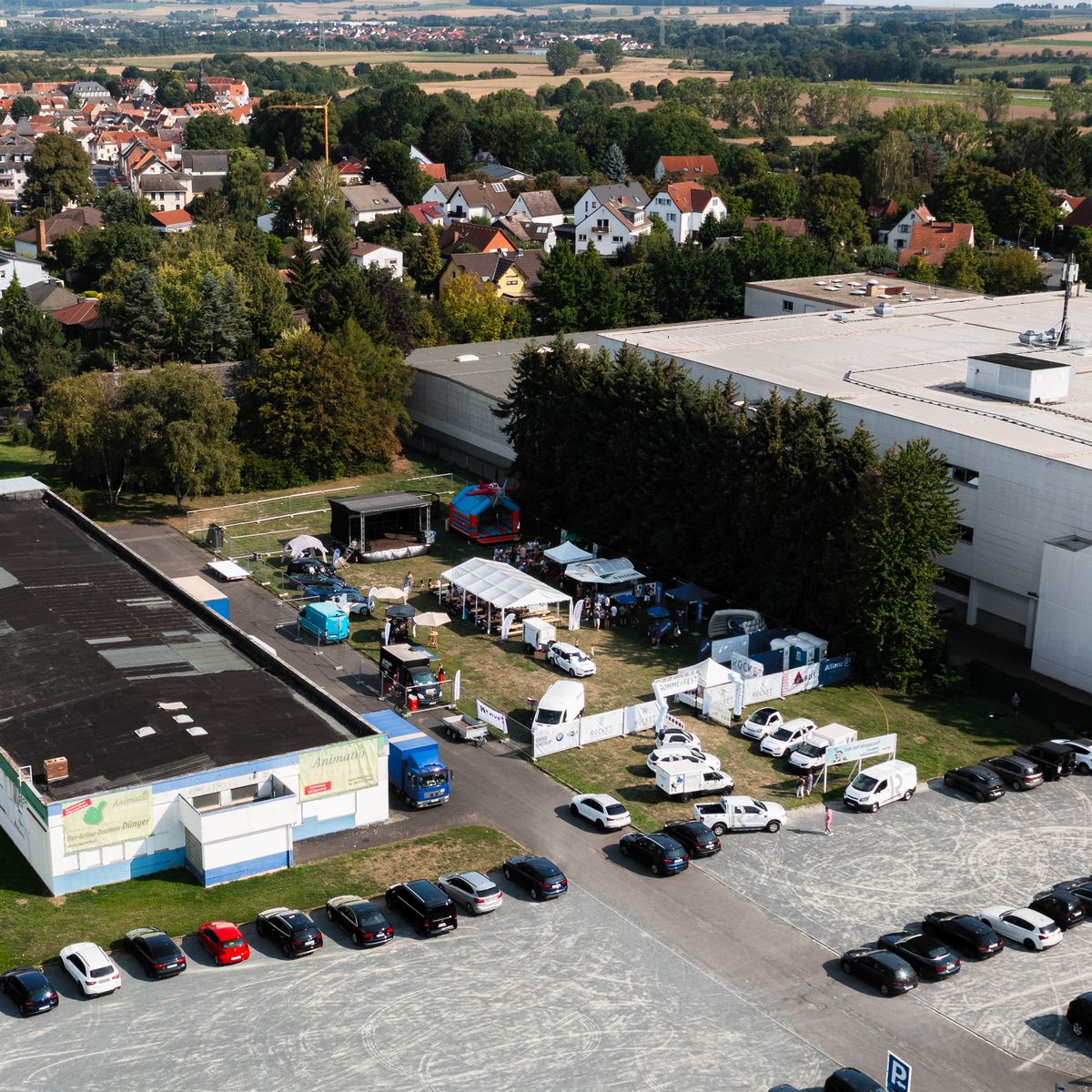 header event drohnenaufnahme sommerfest feier party